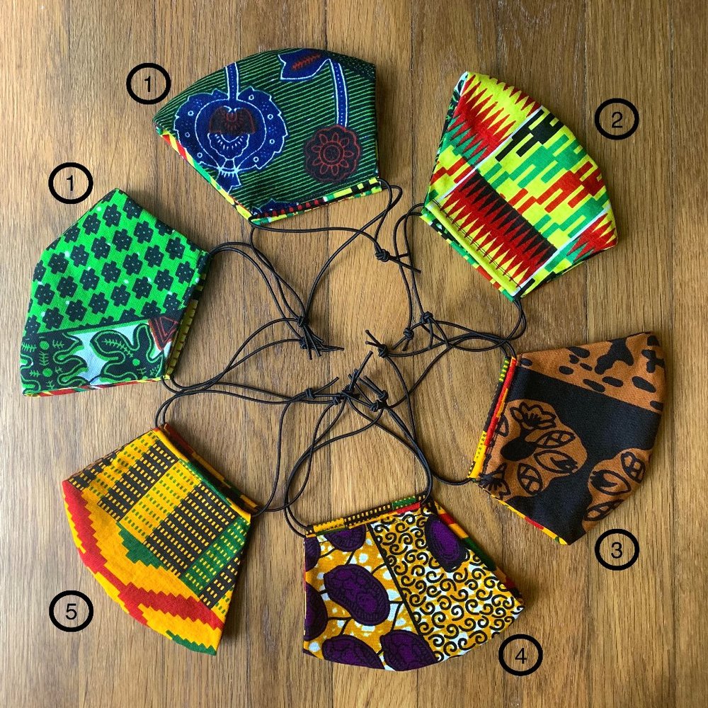 Cotton face masks - reversible - adjustable